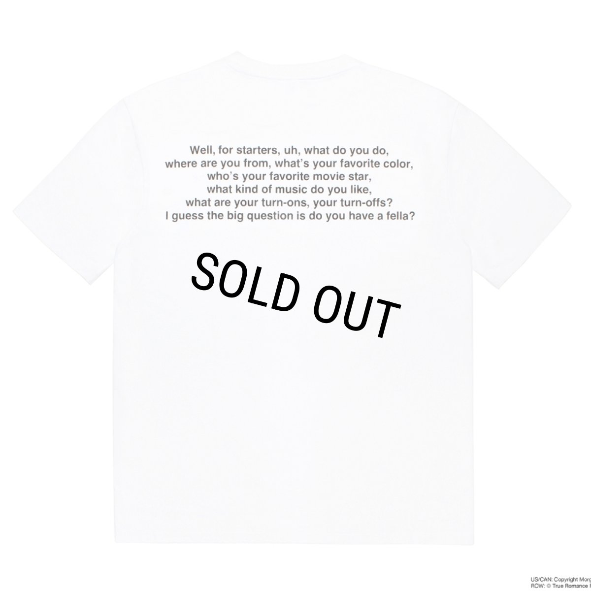 画像2: WACKO MARIA/TRUE ROMANCE / WASHED HEAVY WEIGHT T-SHIRT（WHITE）［プリントT-26秋冬］ (2)