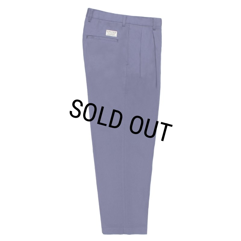 WACKO MARIA/DOUBLE PLEATED CHINO TROUSERS（PURPLE）［ツータック