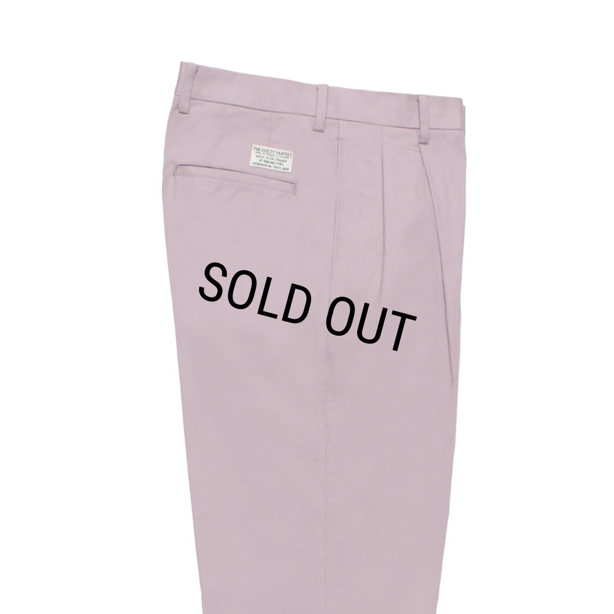 画像3: WACKO MARIA/DOUBLE PLEATED CHINO TROUSERS（LIGHT PURPLE）［ツータックチノトラウザース-26秋冬］ (3)