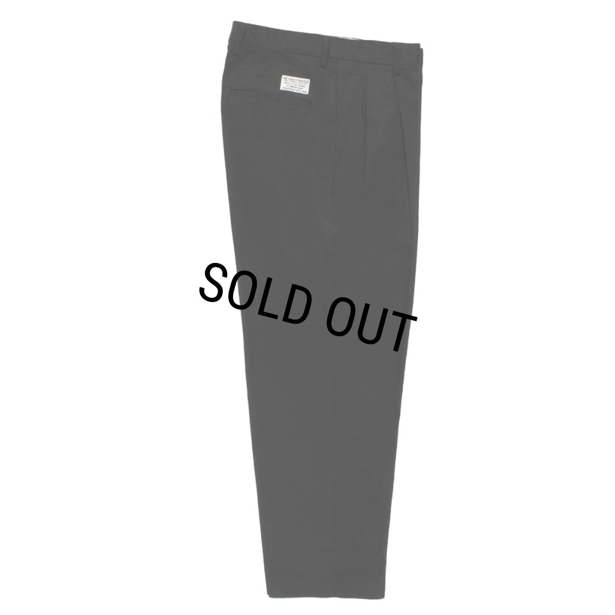 画像1: WACKO MARIA/DOUBLE PLEATED CHINO TROUSERS（BLACK）［ツータックチノトラウザース-26秋冬］ (1)