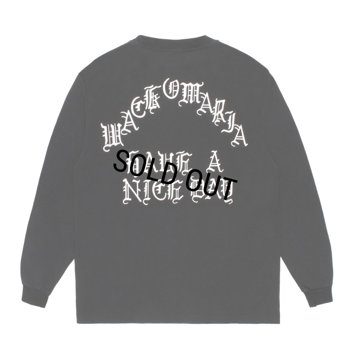 画像1: WACKO MARIA/WASHED HEAVY WEIGHT LONG SLEEVE T-SHIRT（BLACK）［プリント長袖T-26秋冬］ (1)
