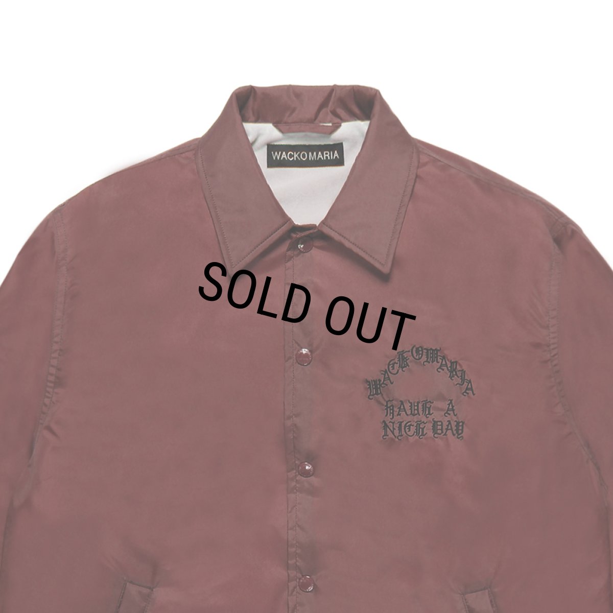 画像3: WACKO MARIA/COACH JACKET（BURGUNDY）［コーチJKT-26秋冬］ (3)