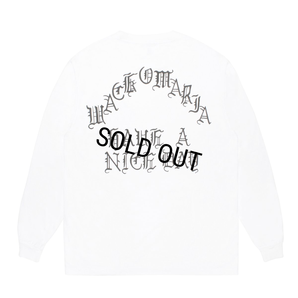 画像1: WACKO MARIA/WASHED HEAVY WEIGHT LONG SLEEVE T-SHIRT（WHITE）［プリント長袖T-26秋冬］ (1)