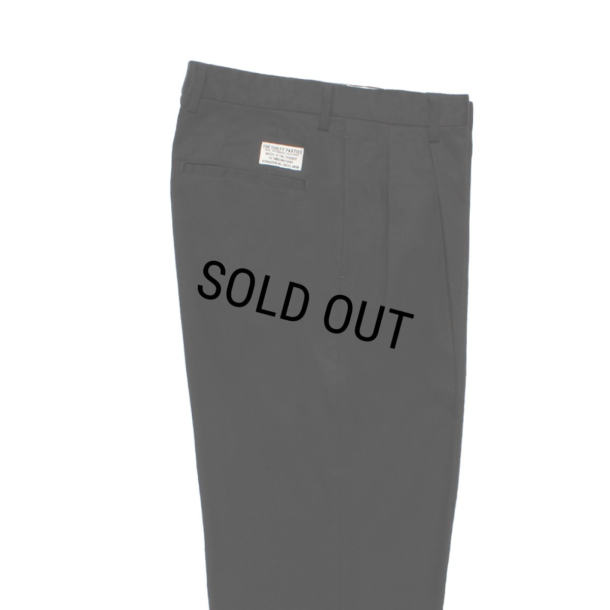 画像3: WACKO MARIA/DOUBLE PLEATED CHINO TROUSERS（BLACK）［ツータックチノトラウザース-26秋冬］ (3)