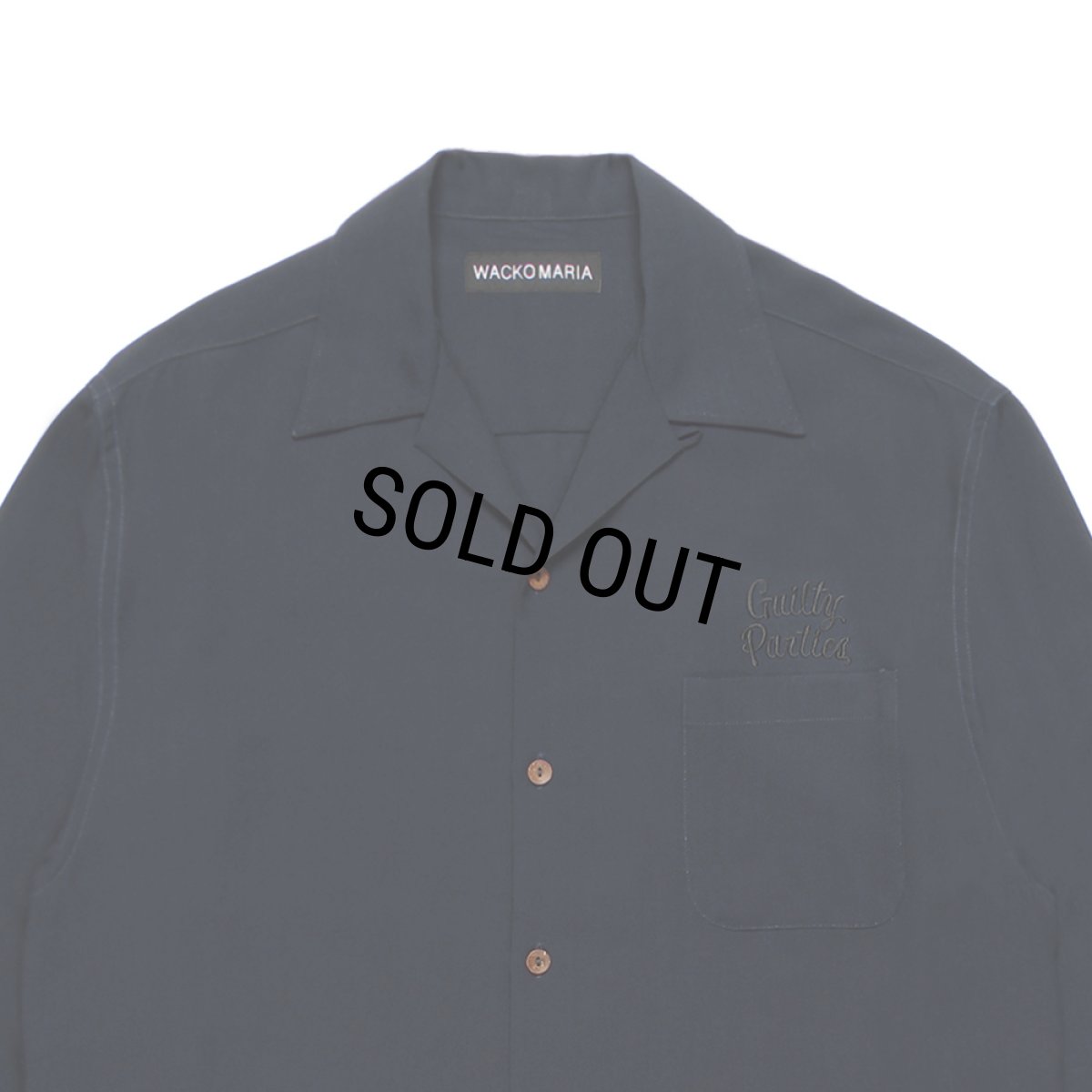 画像3: WACKO MARIA/50'S OPEN COLLAR SHIRT（NAVY）［50'Sオープンカラーシャツ-26秋冬］ (3)