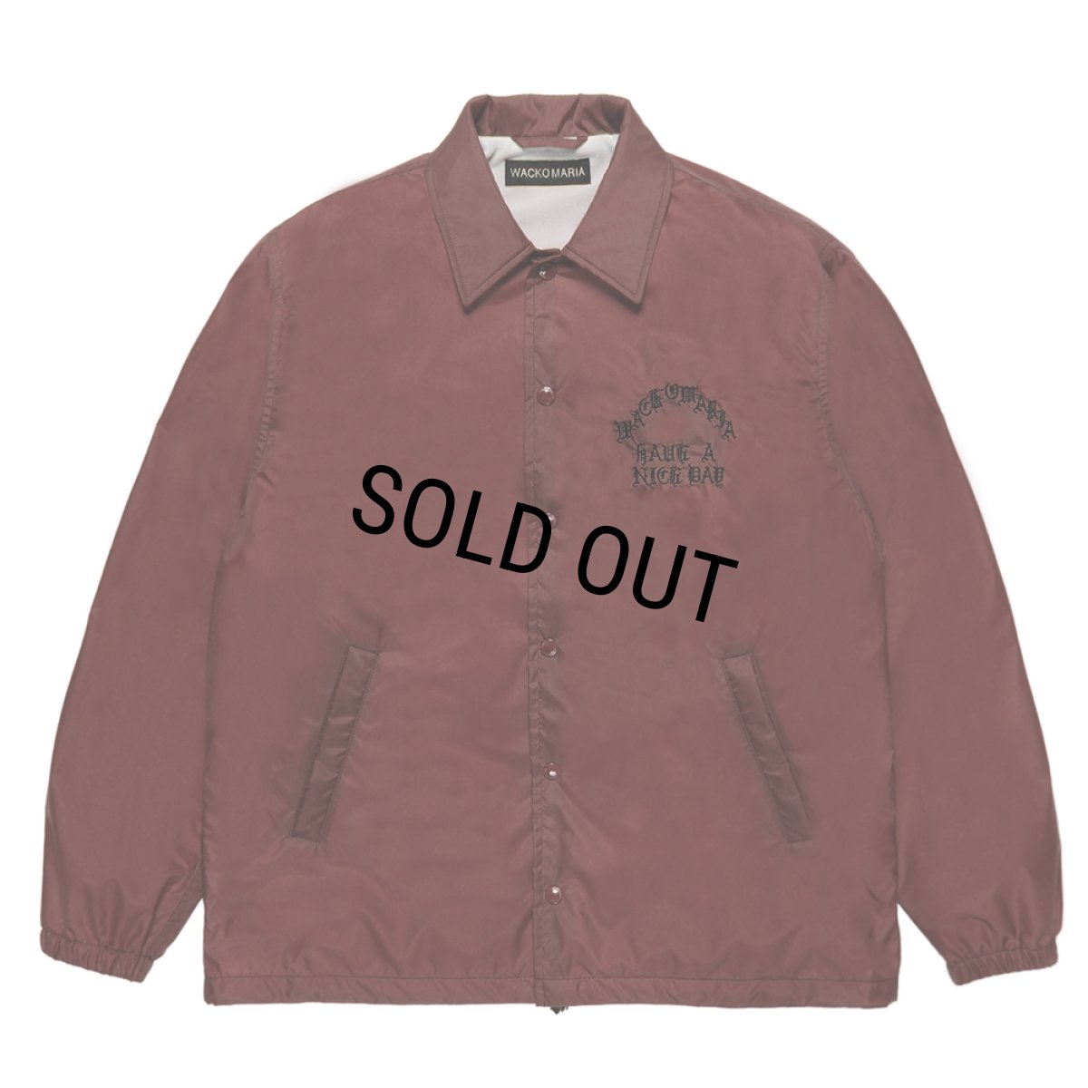 画像1: WACKO MARIA/COACH JACKET（BURGUNDY）［コーチJKT-26秋冬］ (1)