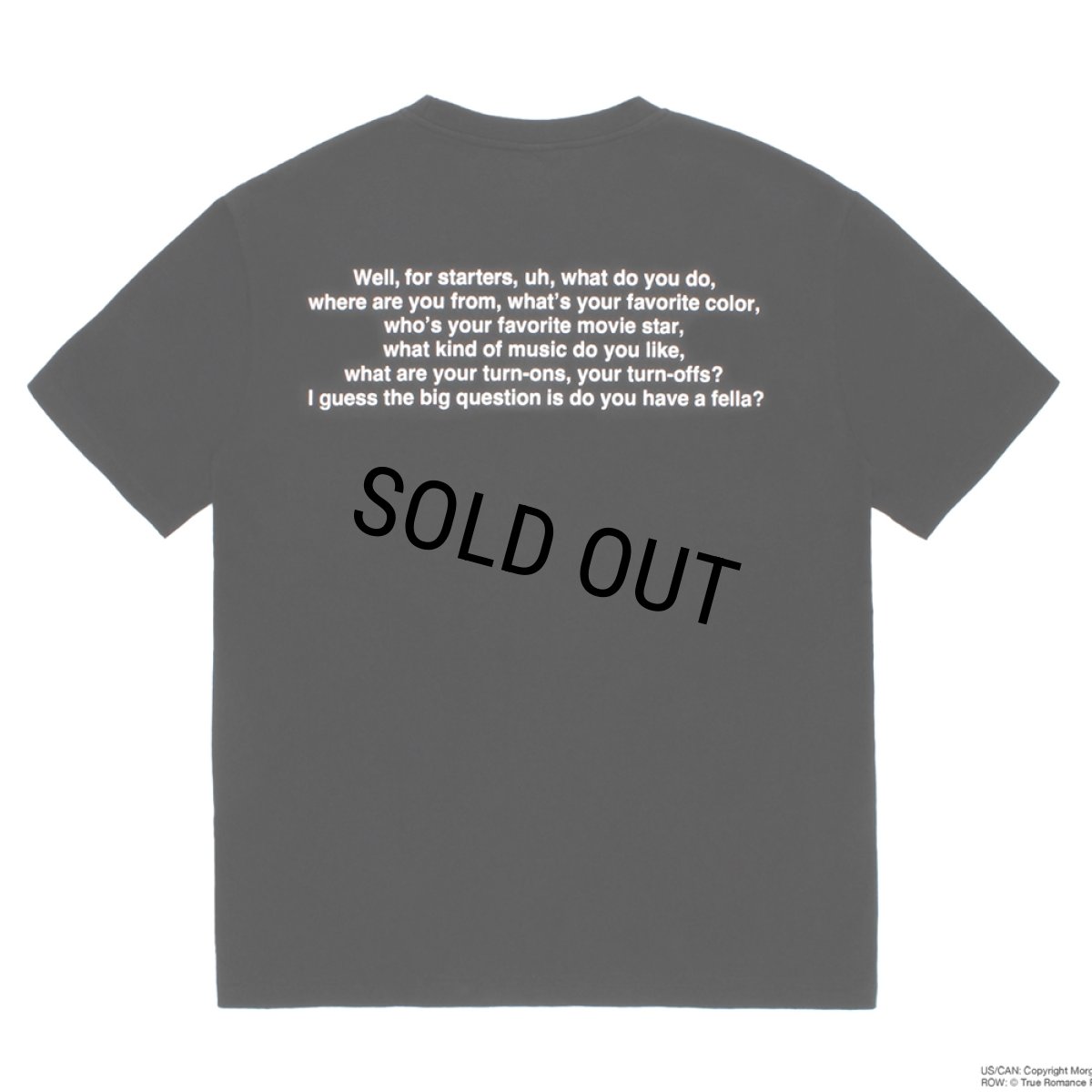 画像2: WACKO MARIA/TRUE ROMANCE / WASHED HEAVY WEIGHT T-SHIRT（BLACK）［プリントT-26秋冬］ (2)