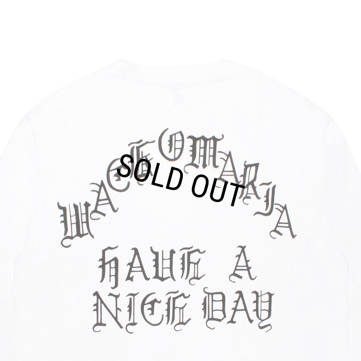 画像4: WACKO MARIA/WASHED HEAVY WEIGHT LONG SLEEVE T-SHIRT（WHITE）［プリント長袖T-26秋冬］ (4)