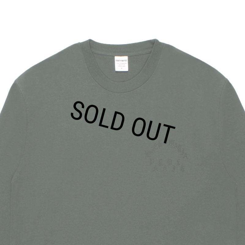 WACKO MARIA/WASHED HEAVY WEIGHT LONG SLEEVE T-SHIRT（DARK GREEN