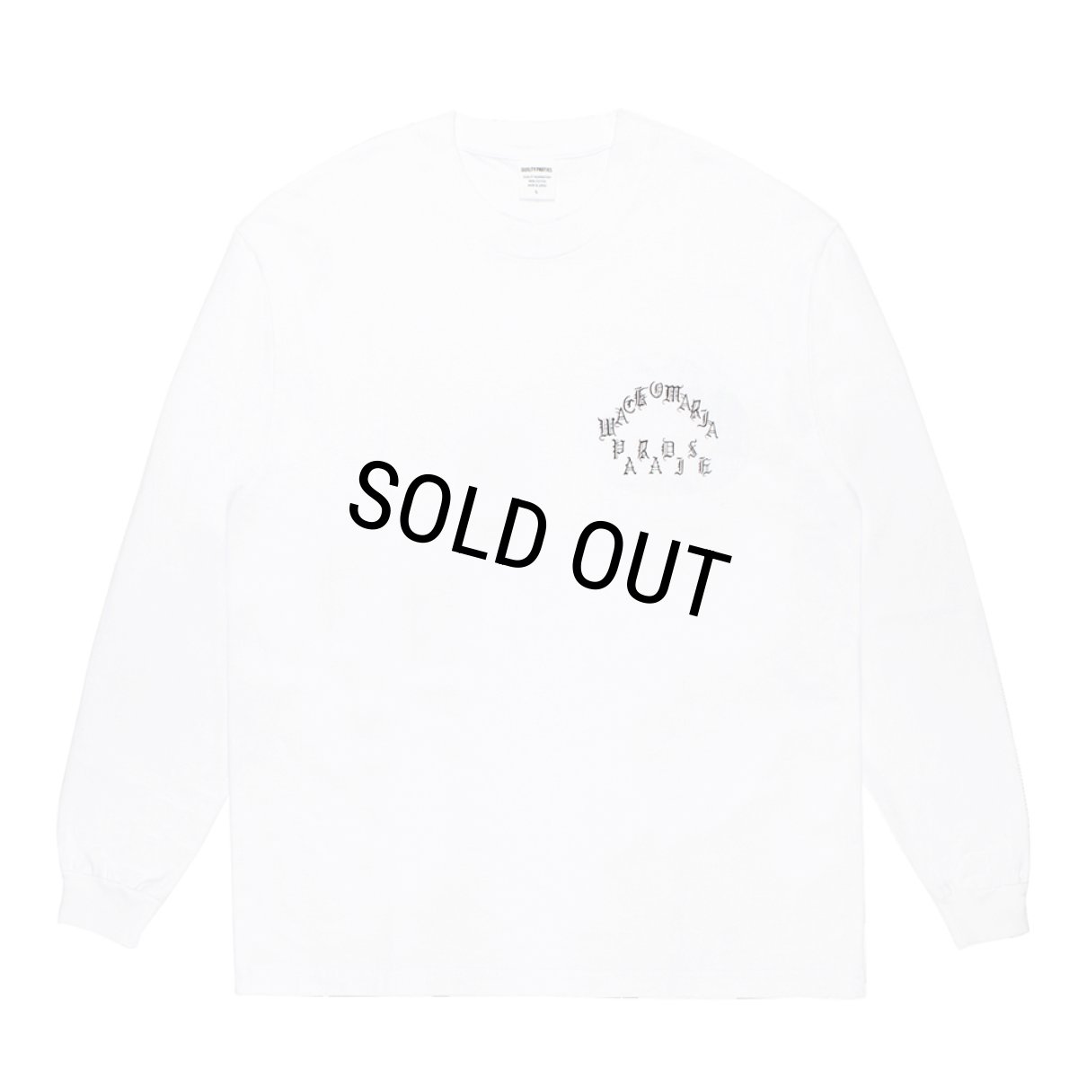 画像2: WACKO MARIA/WASHED HEAVY WEIGHT LONG SLEEVE T-SHIRT（WHITE）［プリント長袖T-26秋冬］ (2)