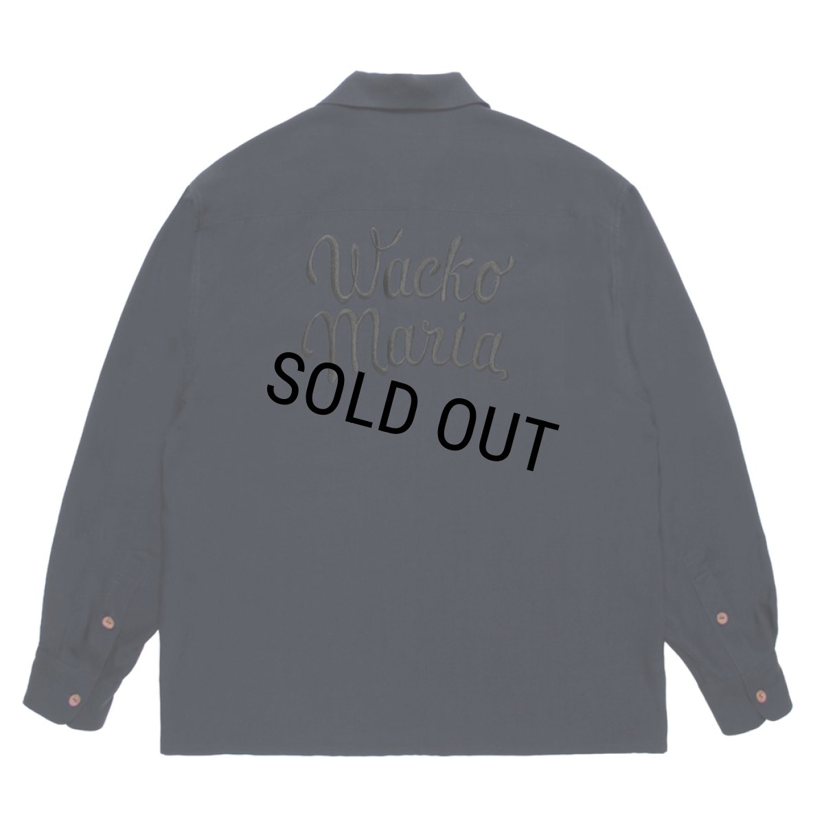 画像1: WACKO MARIA/50'S OPEN COLLAR SHIRT（NAVY）［50'Sオープンカラーシャツ-26秋冬］ (1)