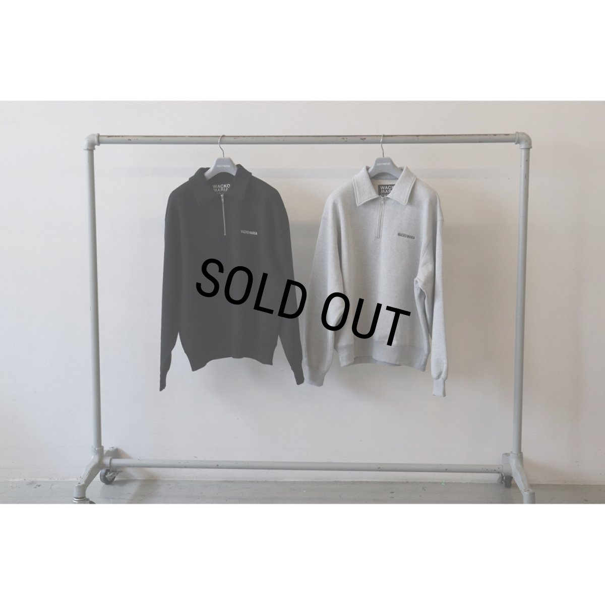 画像4: WACKO MARIA/HEAVY WEIGHT HALF ZIP SWEAT SHIRT（GRAY）［ハーフジップスウェット-26秋冬］ (4)