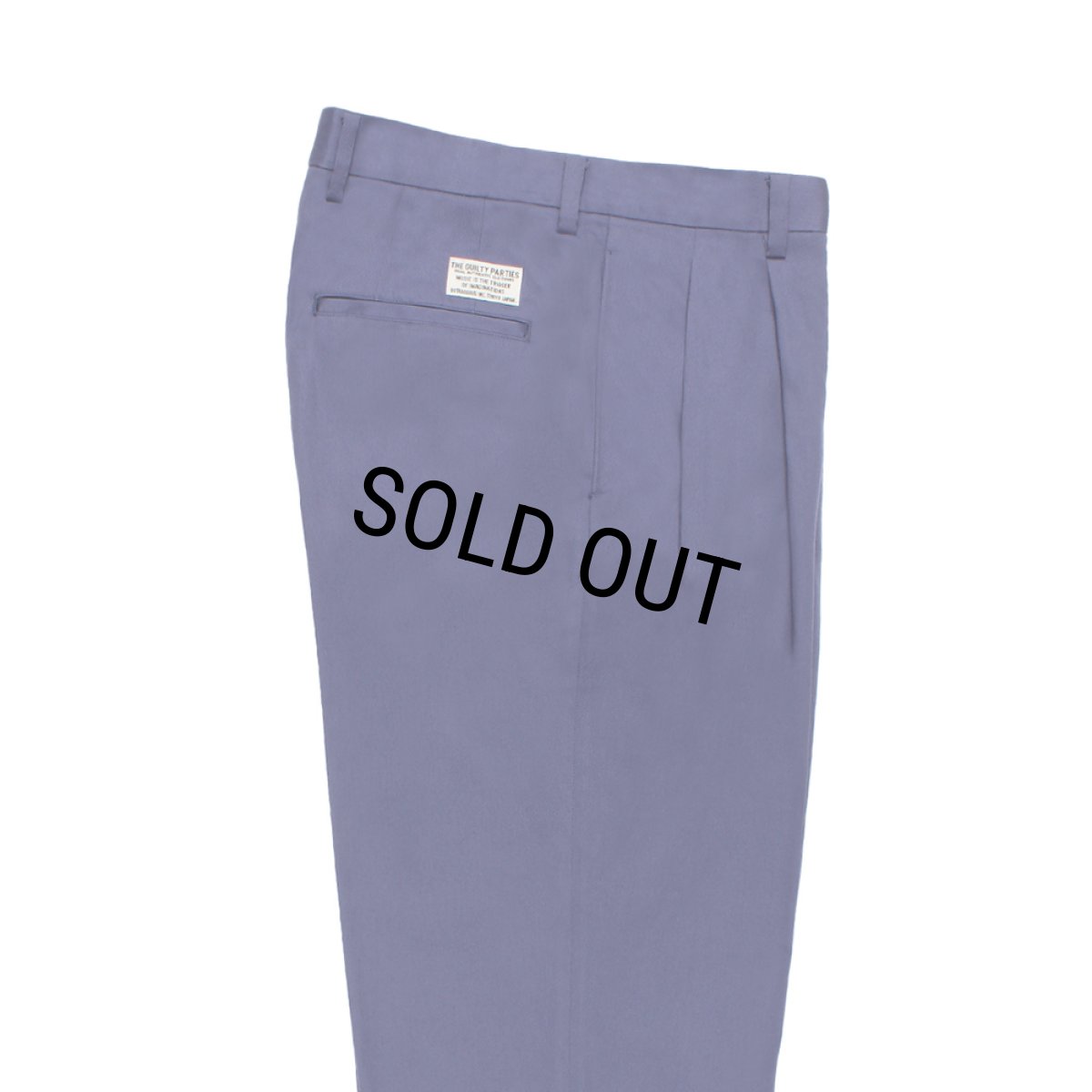画像3: WACKO MARIA/DOUBLE PLEATED CHINO TROUSERS（PURPLE）［ツータックチノトラウザース-26秋冬］ (3)