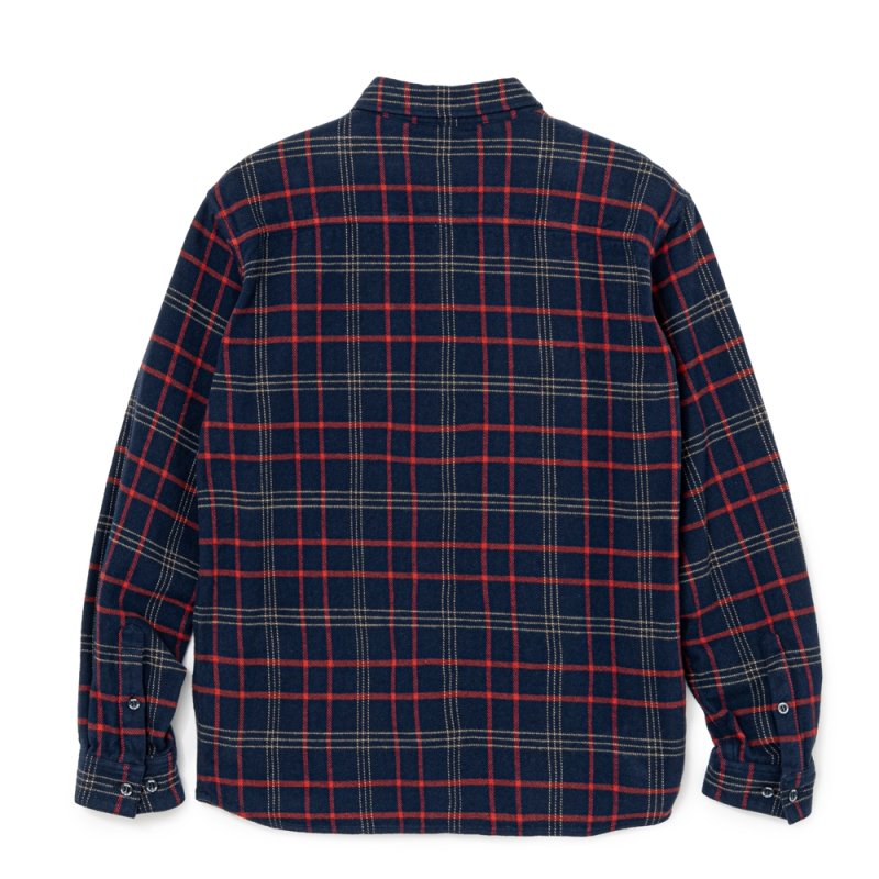 画像2: RATS/COTTON FLANNEL CHECK SHIRT（NAVY/RED CHECK）［コットンフランネルチェックシャツ-26秋冬］