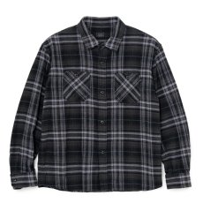 画像1: RATS/TARTAN FLANNEL CHECK SHIRT（BLACK/CHARCOAL CHECK）［タータンフランネルチェックシャツ-26秋冬］ (1)