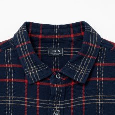 画像3: RATS/COTTON FLANNEL CHECK SHIRT（NAVY/RED CHECK）［コットンフランネルチェックシャツ-26秋冬］ (3)