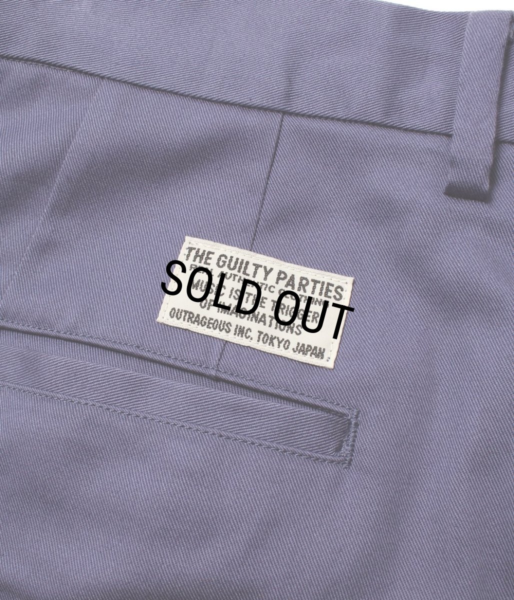 画像4: WACKO MARIA/DOUBLE PLEATED CHINO TROUSERS（PURPLE）［ツータックチノトラウザース-26秋冬］ (4)