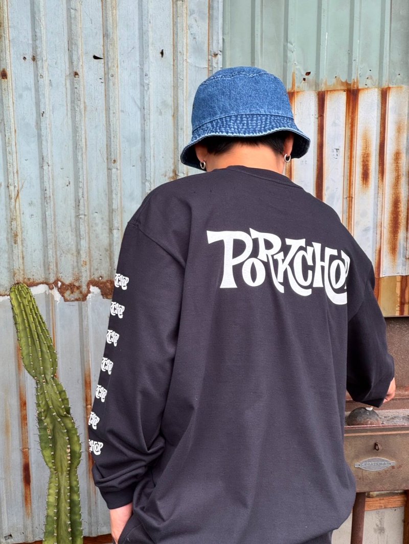 画像3: PORKCHOP/SC LOGO L/S TEE（BLACK）［SCロゴ長袖T-26秋冬］