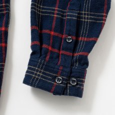 画像6: RATS/COTTON FLANNEL CHECK SHIRT（NAVY/RED CHECK）［コットンフランネルチェックシャツ-26秋冬］ (6)