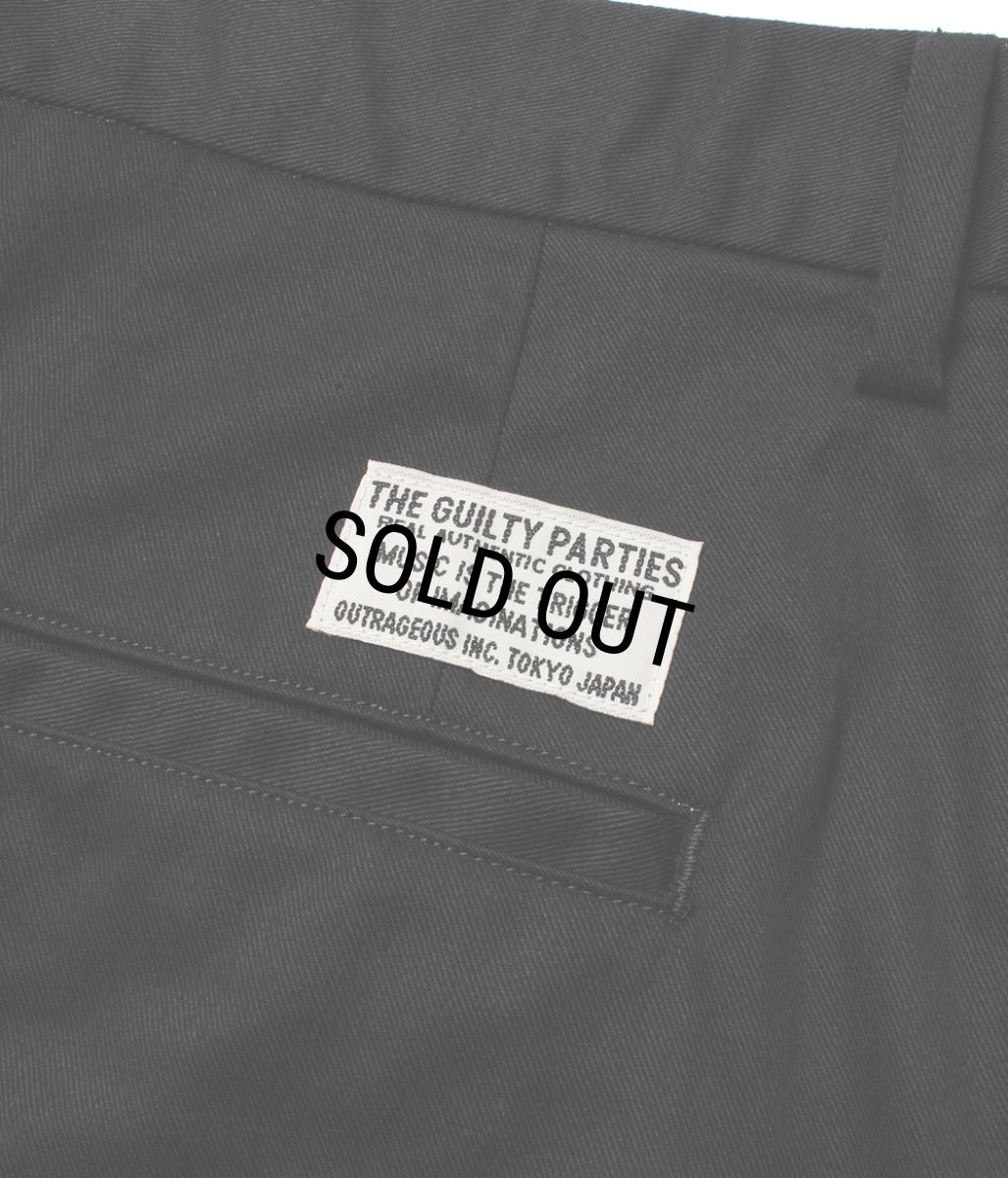 画像4: WACKO MARIA/DOUBLE PLEATED CHINO TROUSERS（BLACK）［ツータックチノトラウザース-26秋冬］ (4)