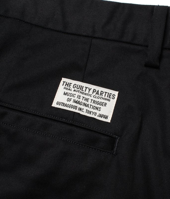 WACKO MARIA/DOUBLE PLEATED CHINO TROUSERS（BLACK）［ツータックチノ