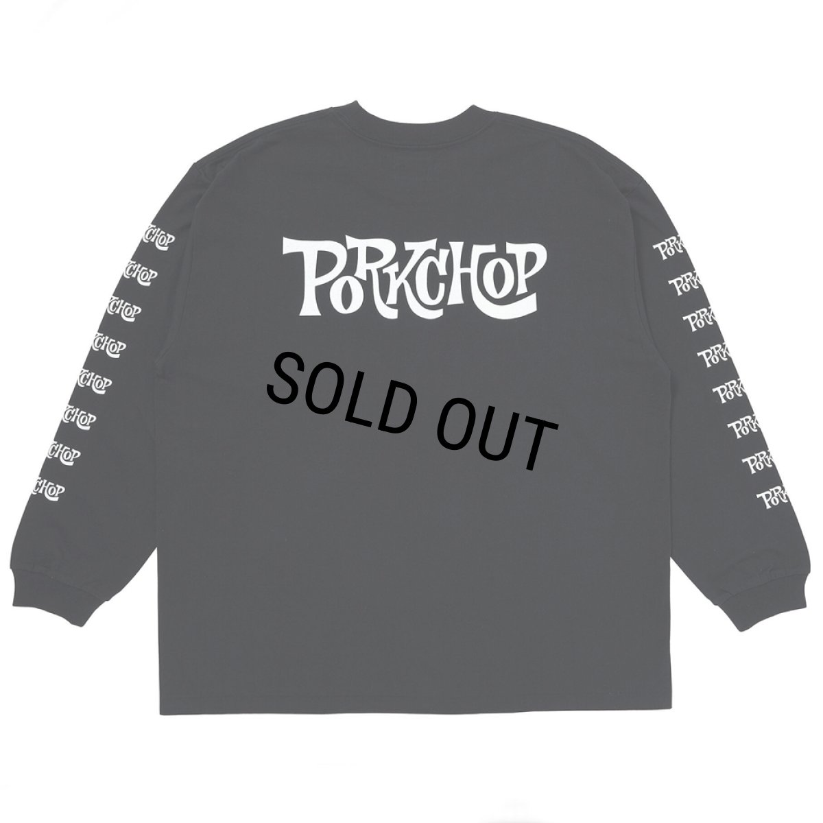 画像1: PORKCHOP/SC LOGO L/S TEE（BLACK）［SCロゴ長袖T-26秋冬］ (1)