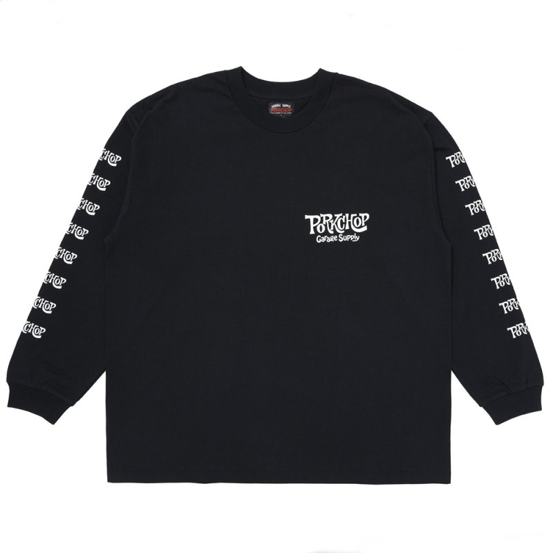 画像1: PORKCHOP/SC LOGO L/S TEE（BLACK）［SCロゴ長袖T-26秋冬］
