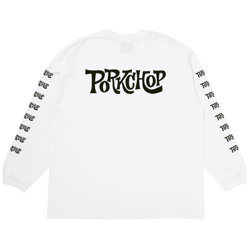 画像2: PORKCHOP/SC LOGO L/S TEE（WHITE）［SCロゴ長袖T-26秋冬］