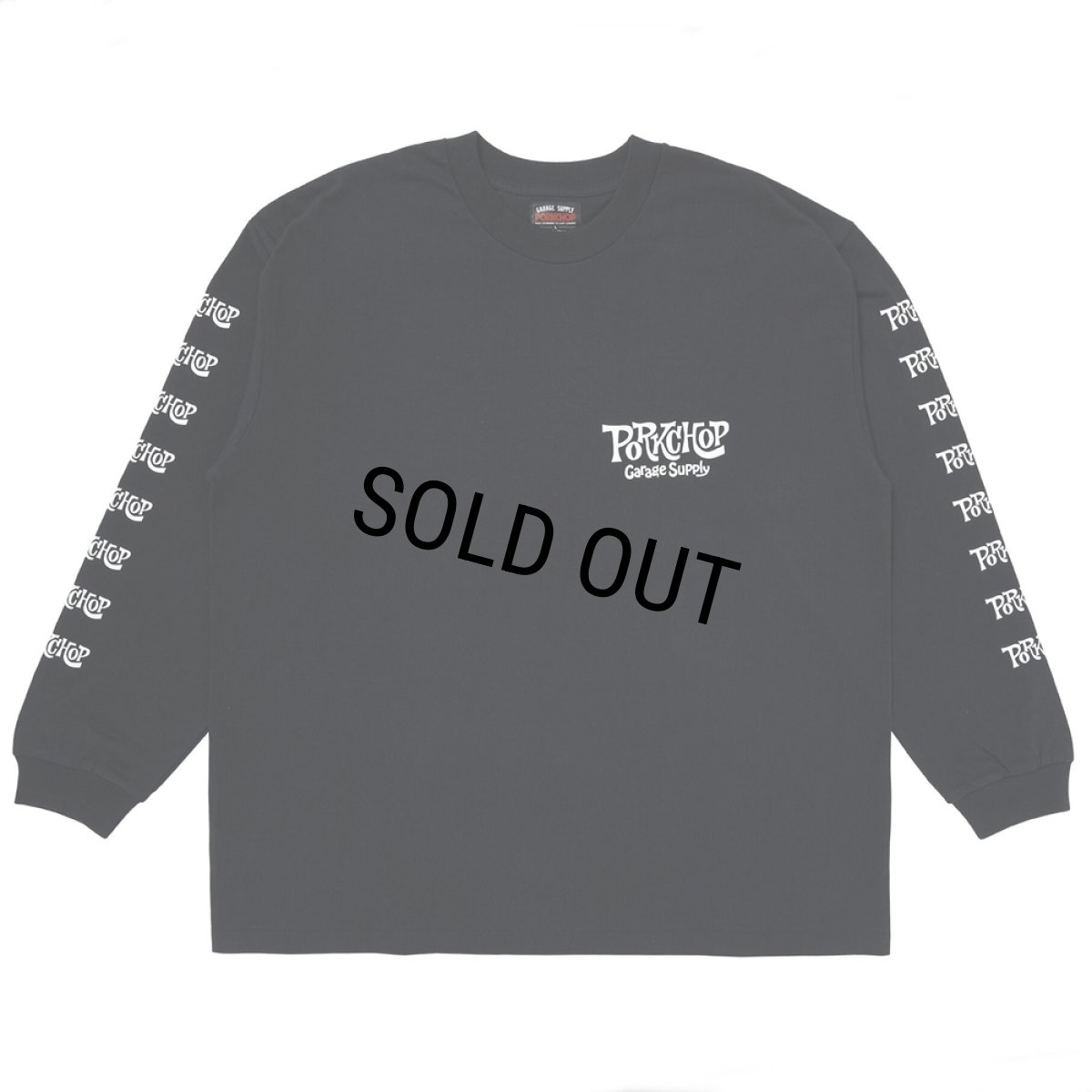 画像2: PORKCHOP/SC LOGO L/S TEE（BLACK）［SCロゴ長袖T-26秋冬］ (2)