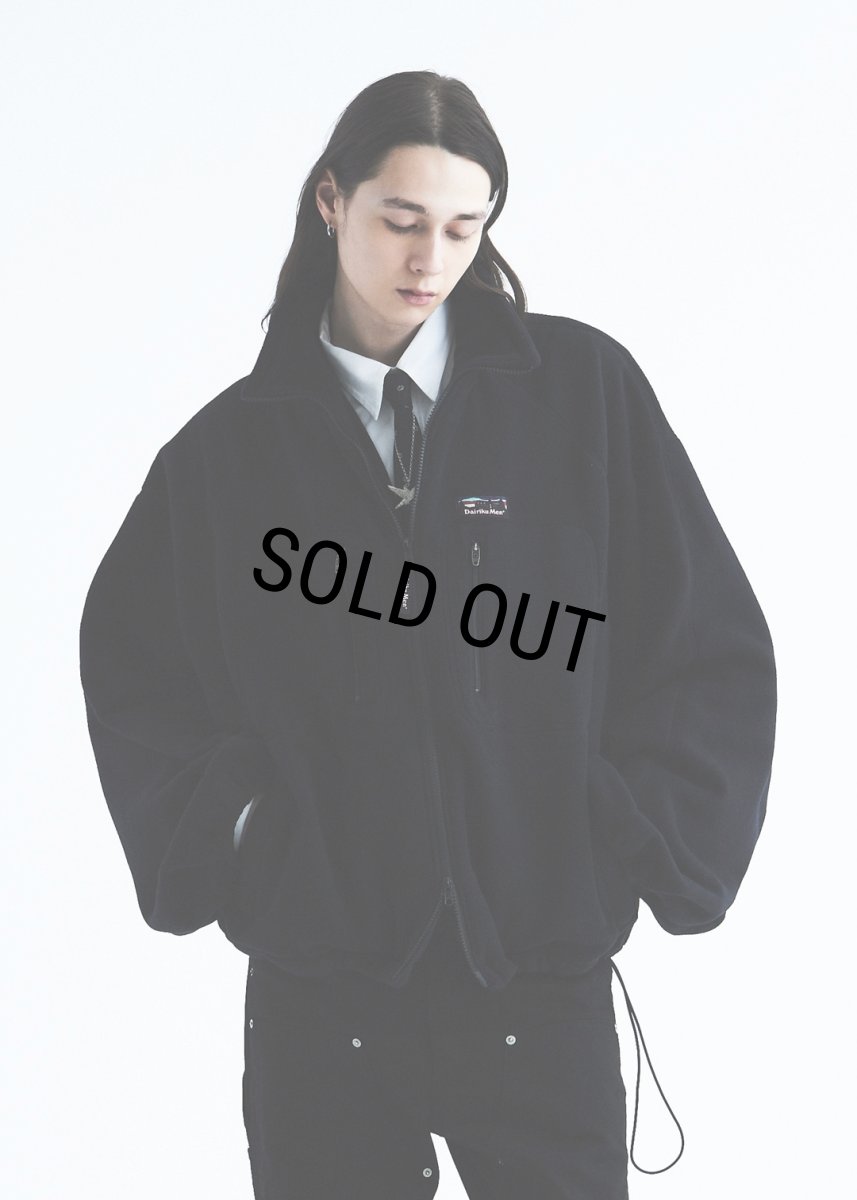 画像7: DAIRIKU/"Big Sleeve" Zip UP Fleece Jacket（Black）［ジップアップフリースJKT-26秋冬］ (7)