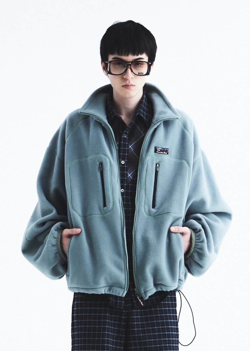 画像7: DAIRIKU/"Big Sleeve" Zip UP Fleece Jacket（Mint Green）［ジップアップフリースJKT-26秋冬］ (7)
