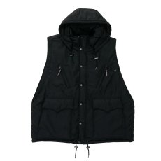 画像1: DAIRIKU/Silk-Nylon Mountain Over Vest（Black）［マウンテンオーバーベスト-26秋冬］ (1)
