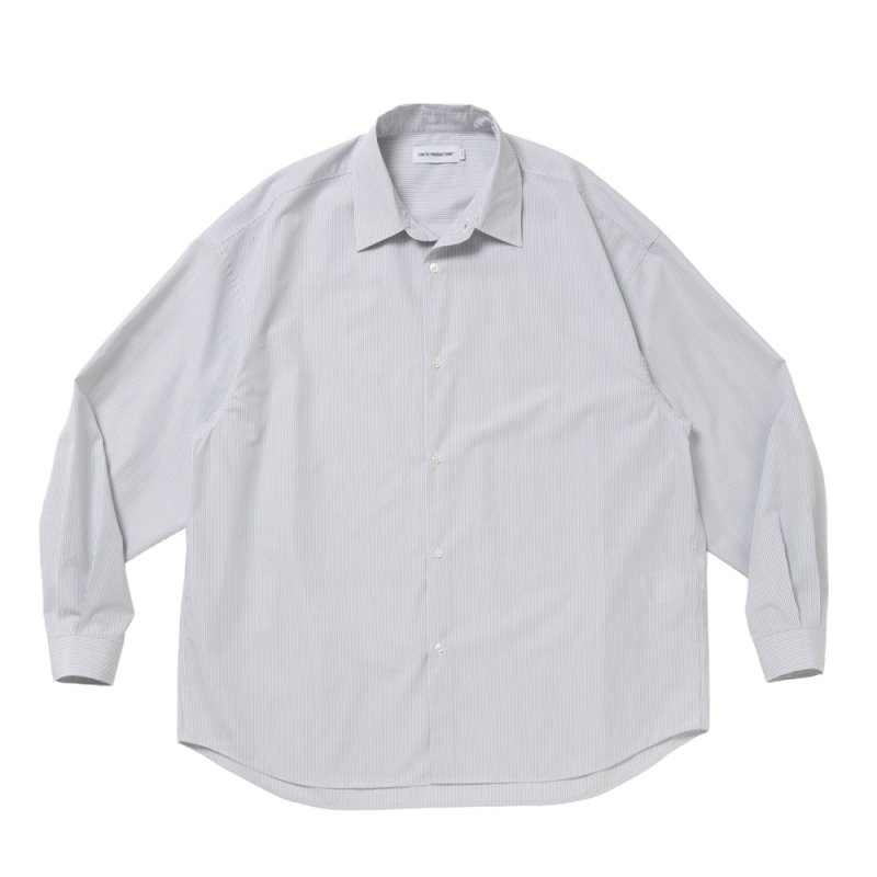 画像1: COOTIE PRODUCTIONS/Stripe Broad L/S Shirt（White）［ストライプブロードシャツ-26秋冬］