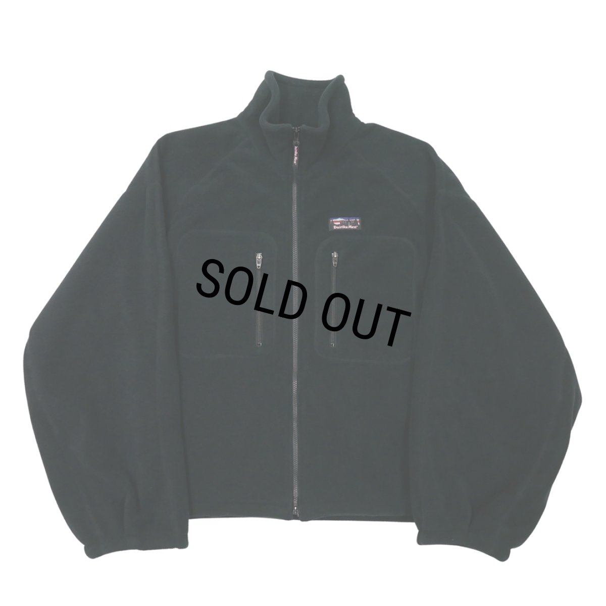 画像1: DAIRIKU/"Big Sleeve" Zip UP Fleece Jacket（Black）［ジップアップフリースJKT-26秋冬］ (1)