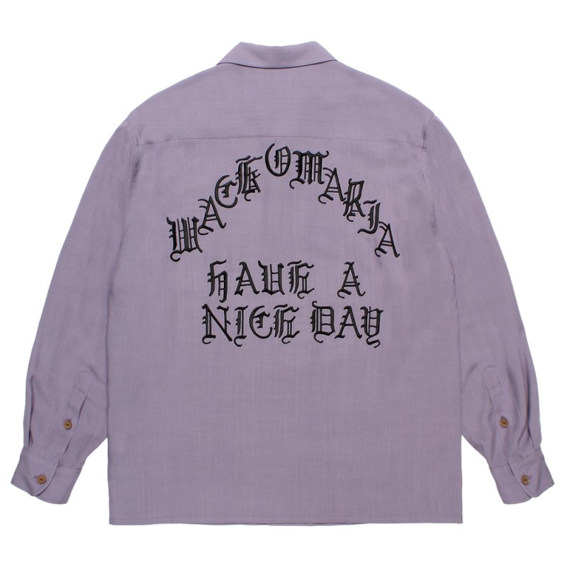 画像2: WACKO MARIA/50'S OPEN COLLAR SHIRT（PURPLE）［50'Sオープンカラーシャツ-26秋冬］