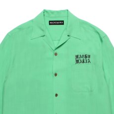 画像3: WACKO MARIA/50'S OPEN COLLAR SHIRT（GREEN）［50'Sオープンカラーシャツ-26秋冬］ (3)