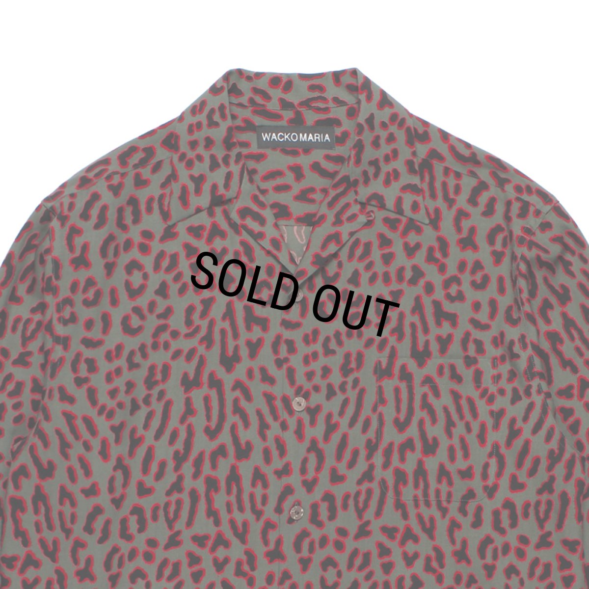 画像2: WACKO MARIA/LEOPARD HAWAIIAN SHIRT（CHARCOAL）［レオパードハワイアンシャツ-26秋冬］ (2)