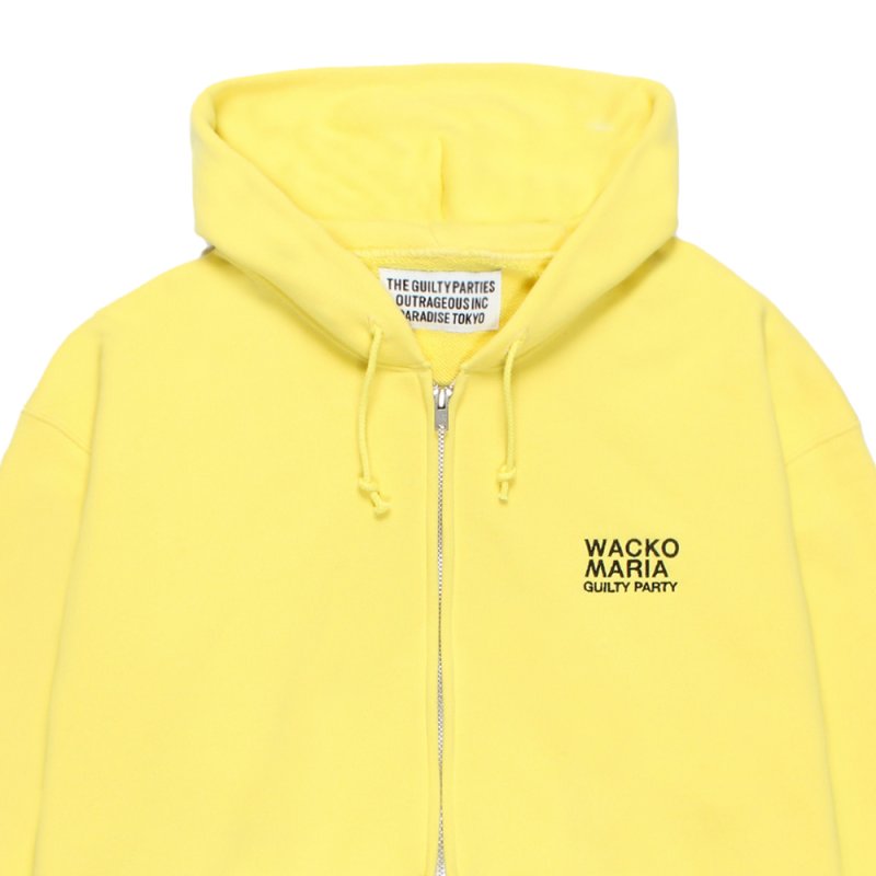 画像3: WACKO MARIA/MIDDLE WEIGHT ZIP UP HOODED SWEAT SHIRT（YELLOW）［ジップアップパーカー--26秋冬］