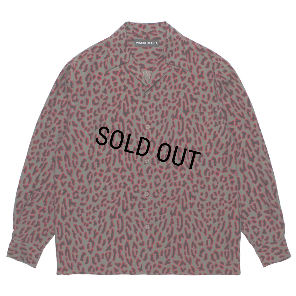 画像1: WACKO MARIA/LEOPARD HAWAIIAN SHIRT（CHARCOAL）［レオパードハワイアンシャツ-26秋冬］ (1)