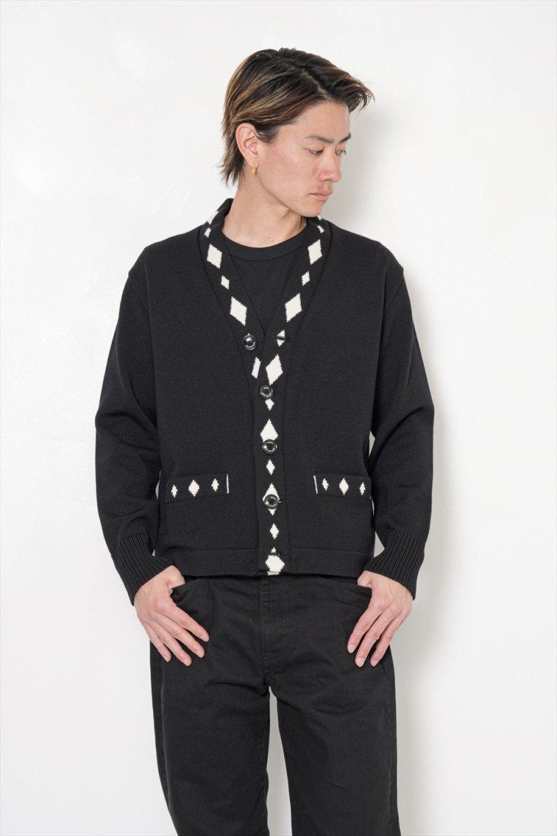 画像3: RATS/ARGYLE CARDIGAN（BLACK）［アーガイルカーディガン-26秋冬］