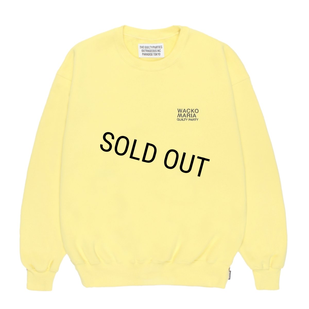 画像2: WACKO MARIA/MIDDLE WEIGHT SWEAT SHIRT（YELLOW）［クルーネックスウェット-26秋冬］ (2)