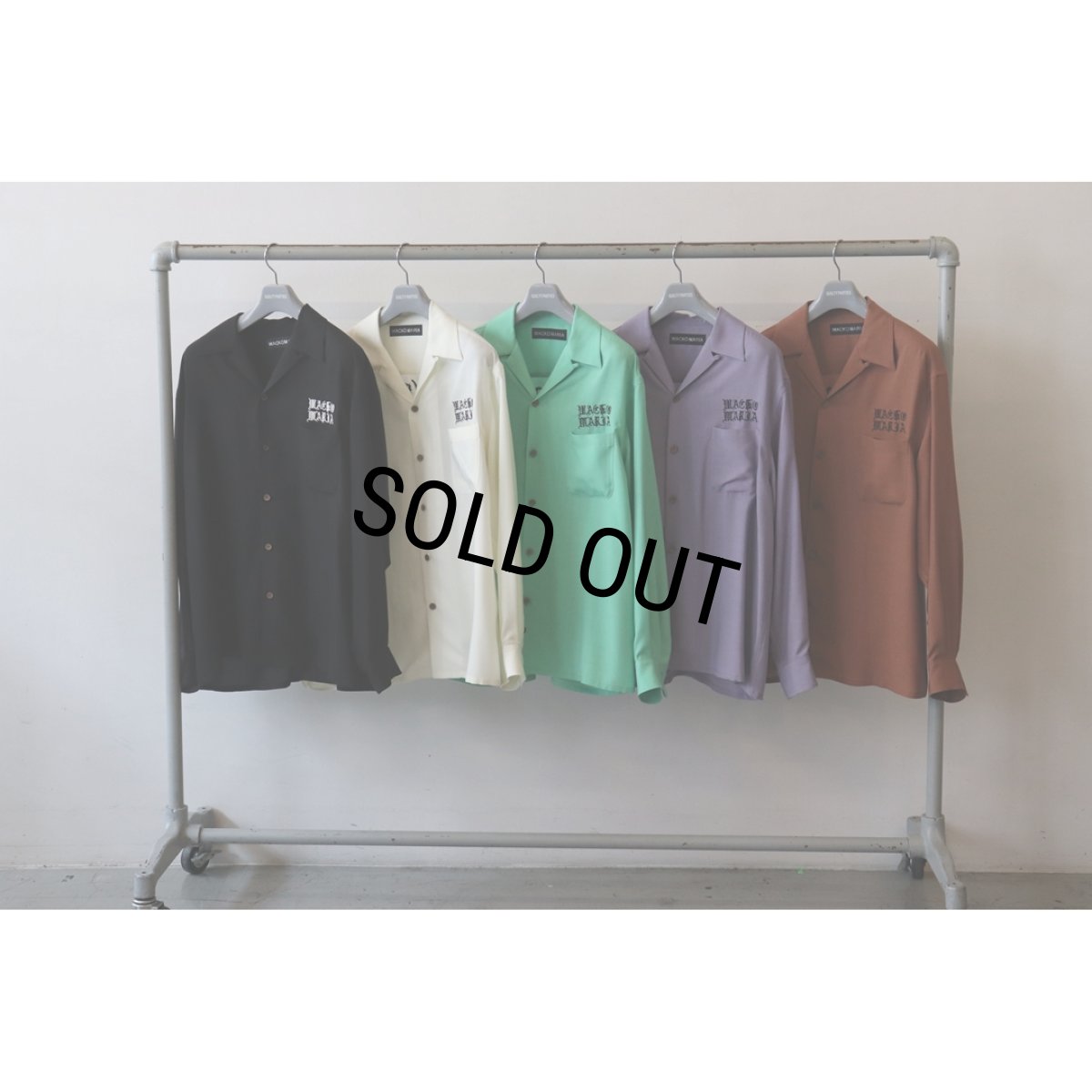 画像7: WACKO MARIA/50'S OPEN COLLAR SHIRT（BROWN）［50'Sオープンカラーシャツ-26秋冬］ (7)