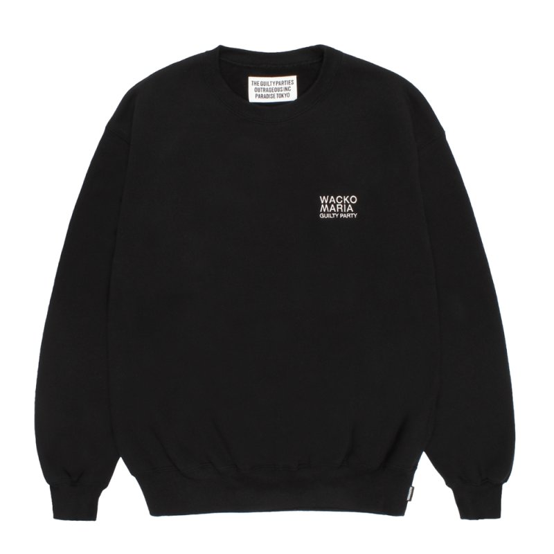 画像1: WACKO MARIA/MIDDLE WEIGHT SWEAT SHIRT（BLACK）［クルーネックスウェット-26秋冬］