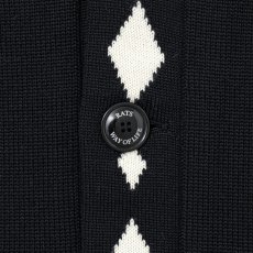 画像4: RATS/ARGYLE CARDIGAN（BLACK）［アーガイルカーディガン-26秋冬］ (4)