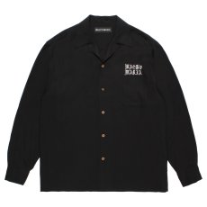 画像2: WACKO MARIA/50'S OPEN COLLAR SHIRT（BLACK）［50'Sオープンカラーシャツ-26秋冬］ (2)