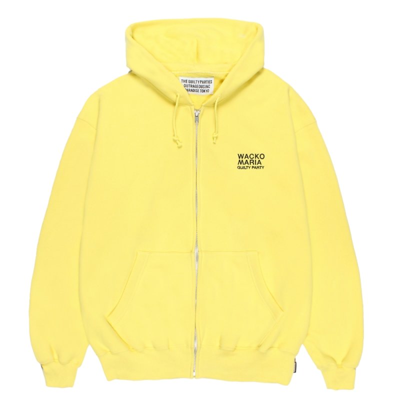 画像1: WACKO MARIA/MIDDLE WEIGHT ZIP UP HOODED SWEAT SHIRT（YELLOW）［ジップアップパーカー--26秋冬］
