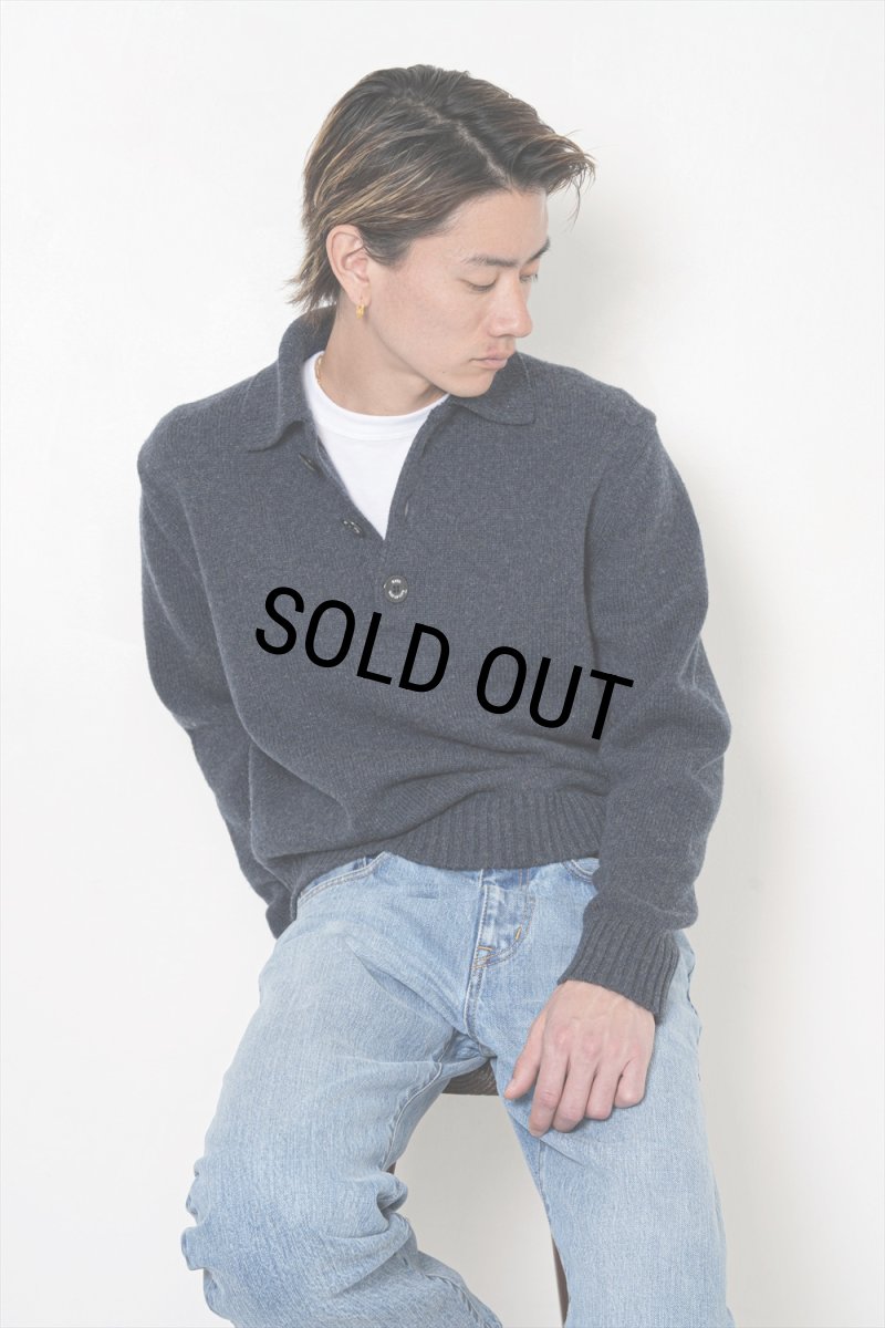 画像7: RATS/POLO KNIT L/S（INDIGO）［ポロニット-26秋冬］ (7)