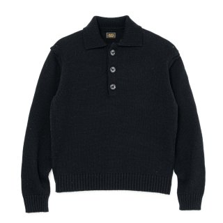 RATS/POLO KNIT L/S（BLACK）［ポロニット-26秋冬］ - JONAS