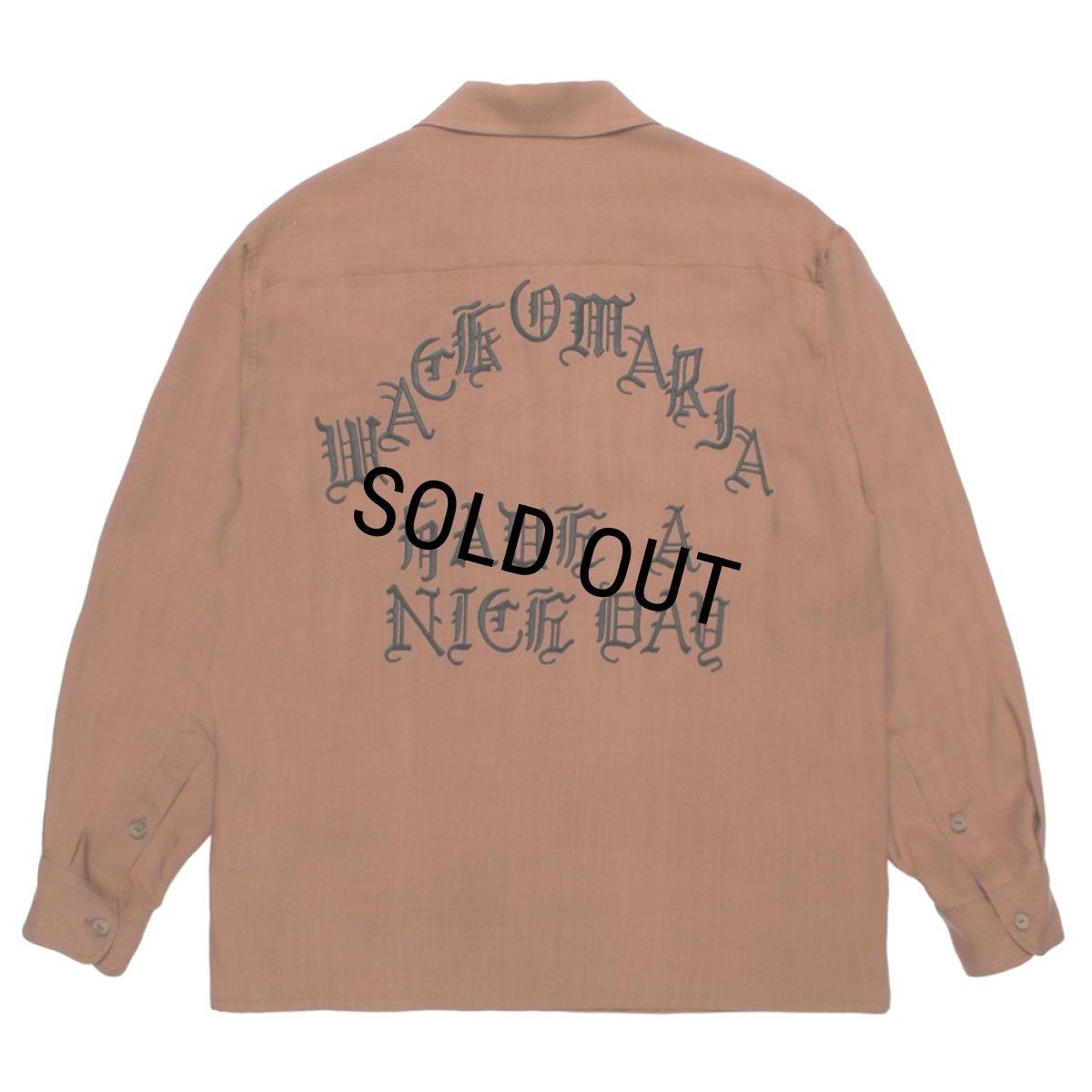 画像1: WACKO MARIA/50'S OPEN COLLAR SHIRT（BROWN）［50'Sオープンカラーシャツ-26秋冬］ (1)