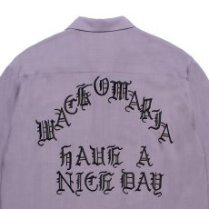 画像4: WACKO MARIA/50'S OPEN COLLAR SHIRT（PURPLE）［50'Sオープンカラーシャツ-26秋冬］ (4)